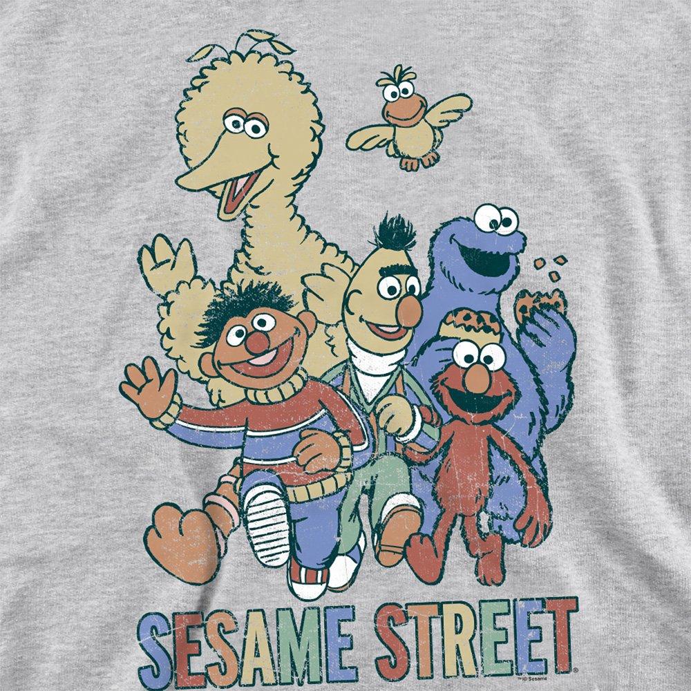 Grey - Sesame Street - Sesame Street Colorful Group Sweatshirt Athletic - 2