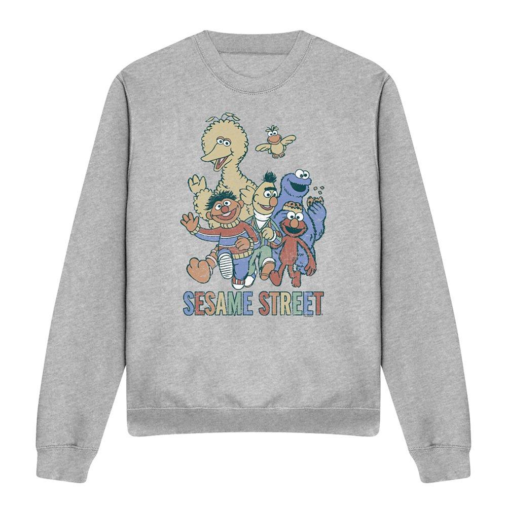 Grey - Sesame Street - Sesame Street Colorful Group Sweatshirt Athletic - 4