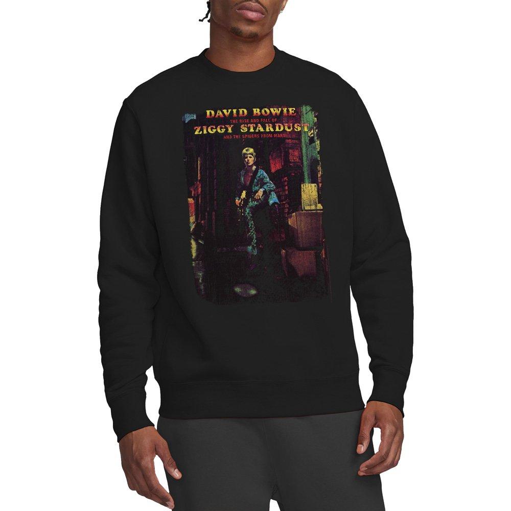 Black - David Bowie - David Bowie Ziggy Stardust Album Crew Sweatshirt - 1