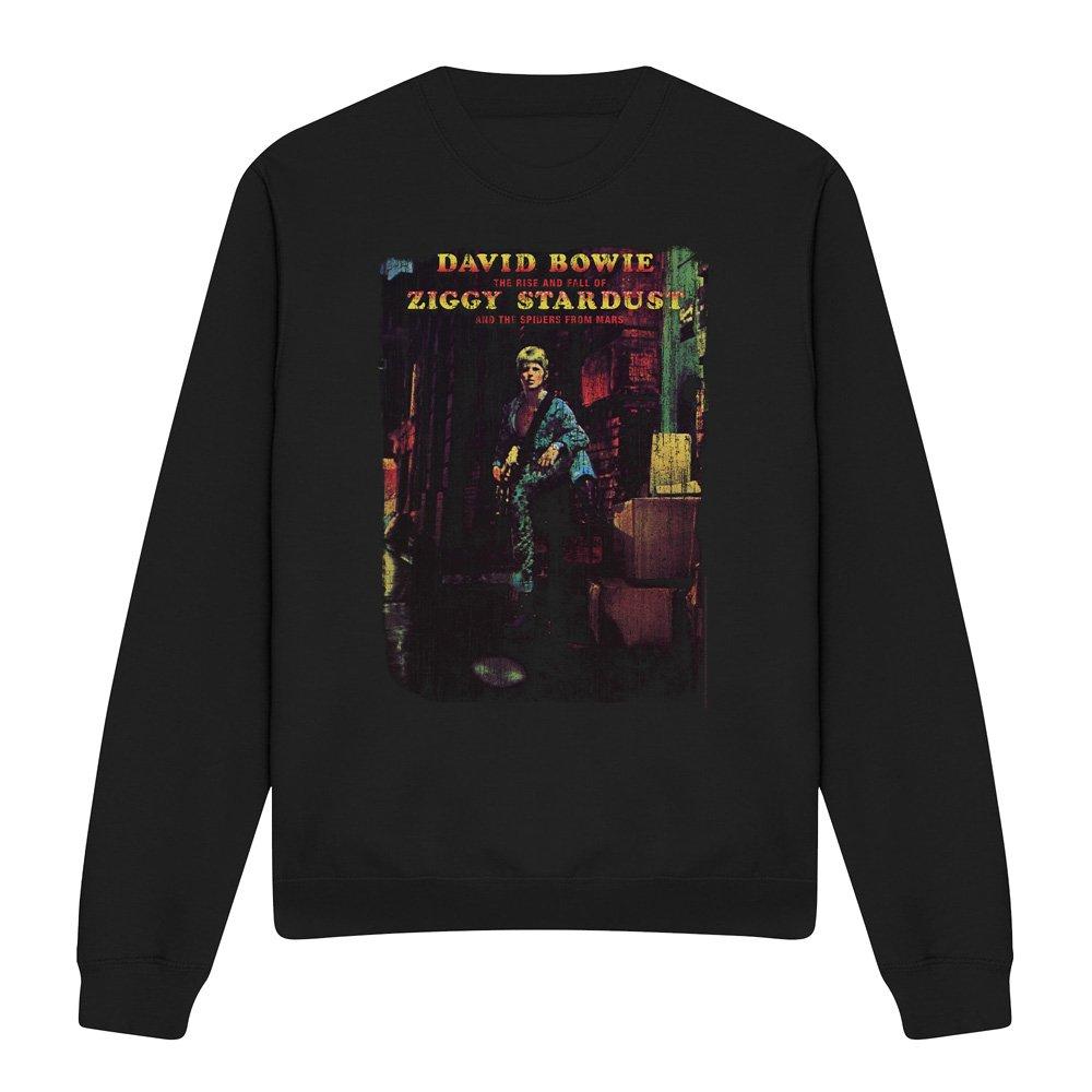 Black - David Bowie - David Bowie Ziggy Stardust Album Crew Sweatshirt - 4
