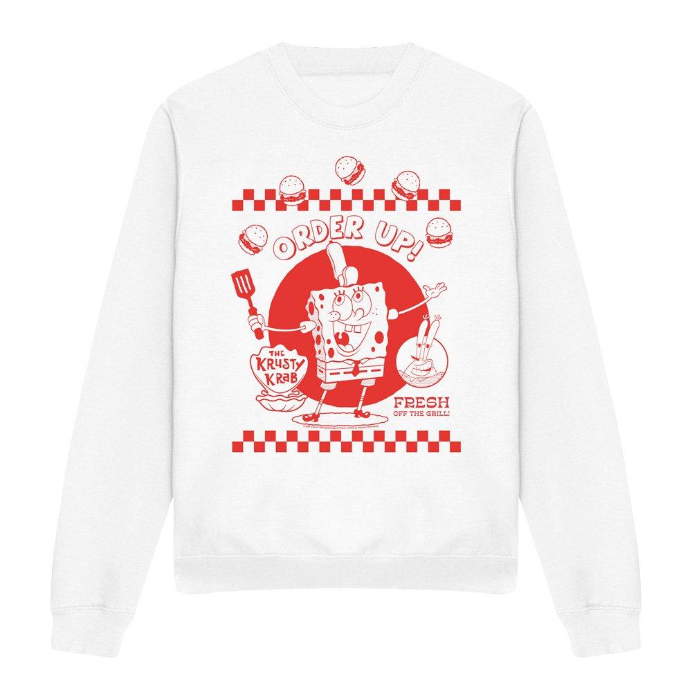 White - Spongebob - Spongebob Squarepants Order Up! Unisex Crew Sweats - 4