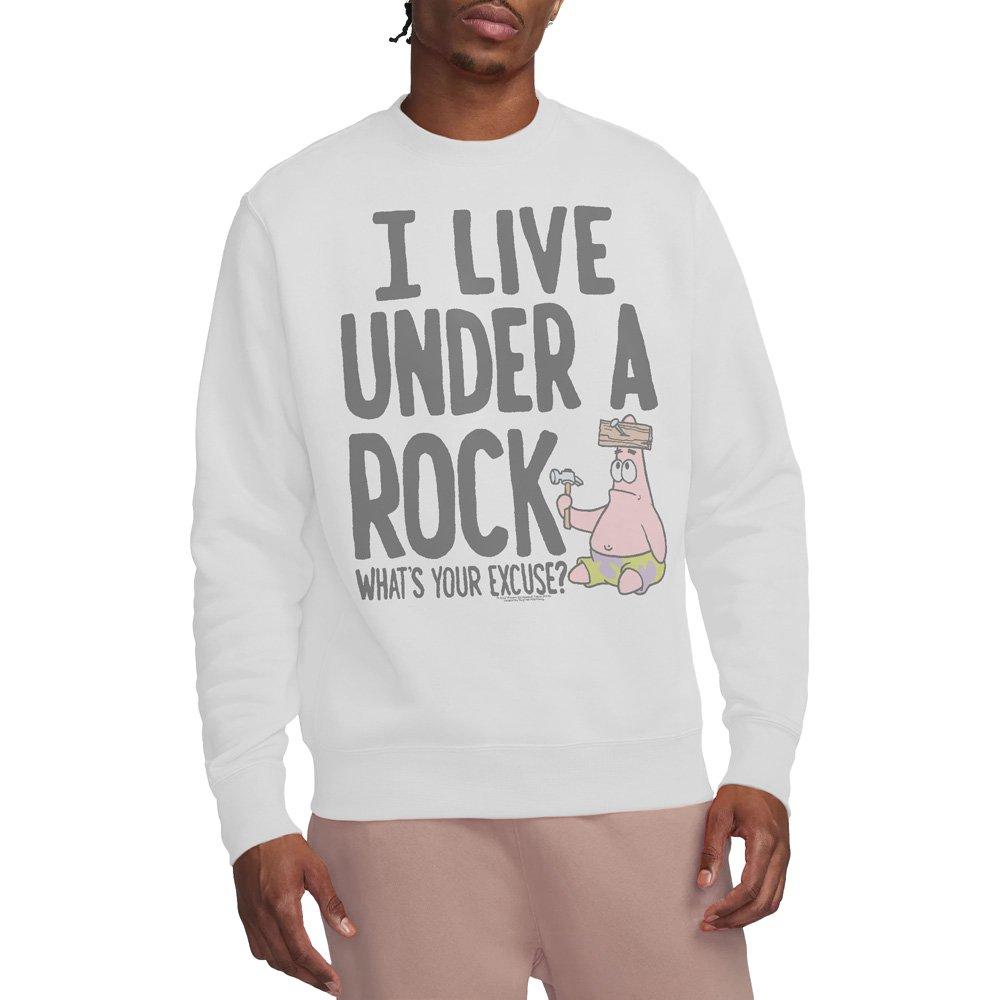 White - Spongebob - Spongebob Under A Rock Crew Sweatshirt White - 1