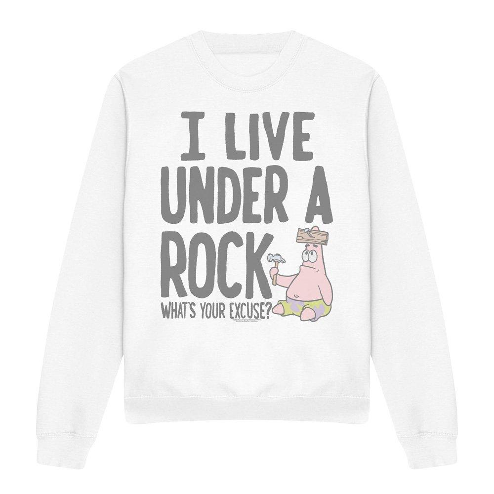 White - Spongebob - Spongebob Under A Rock Crew Sweatshirt White - 4