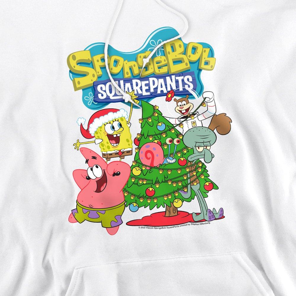 White - Spongebob - Spongebob Squarepants Christmas Tree Hoddie White - 2