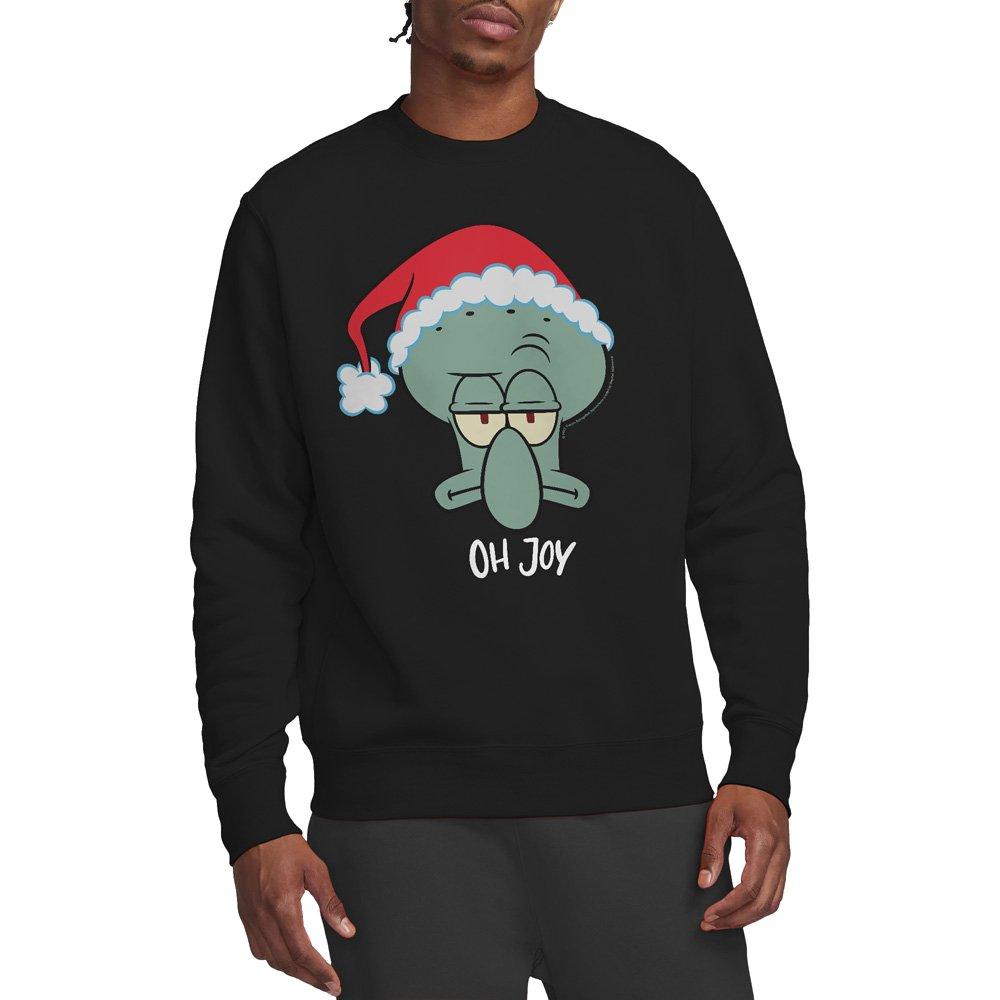 Black - Spongebob - Spongebob Squarepants Squidward Christmas Joy Crew - 1