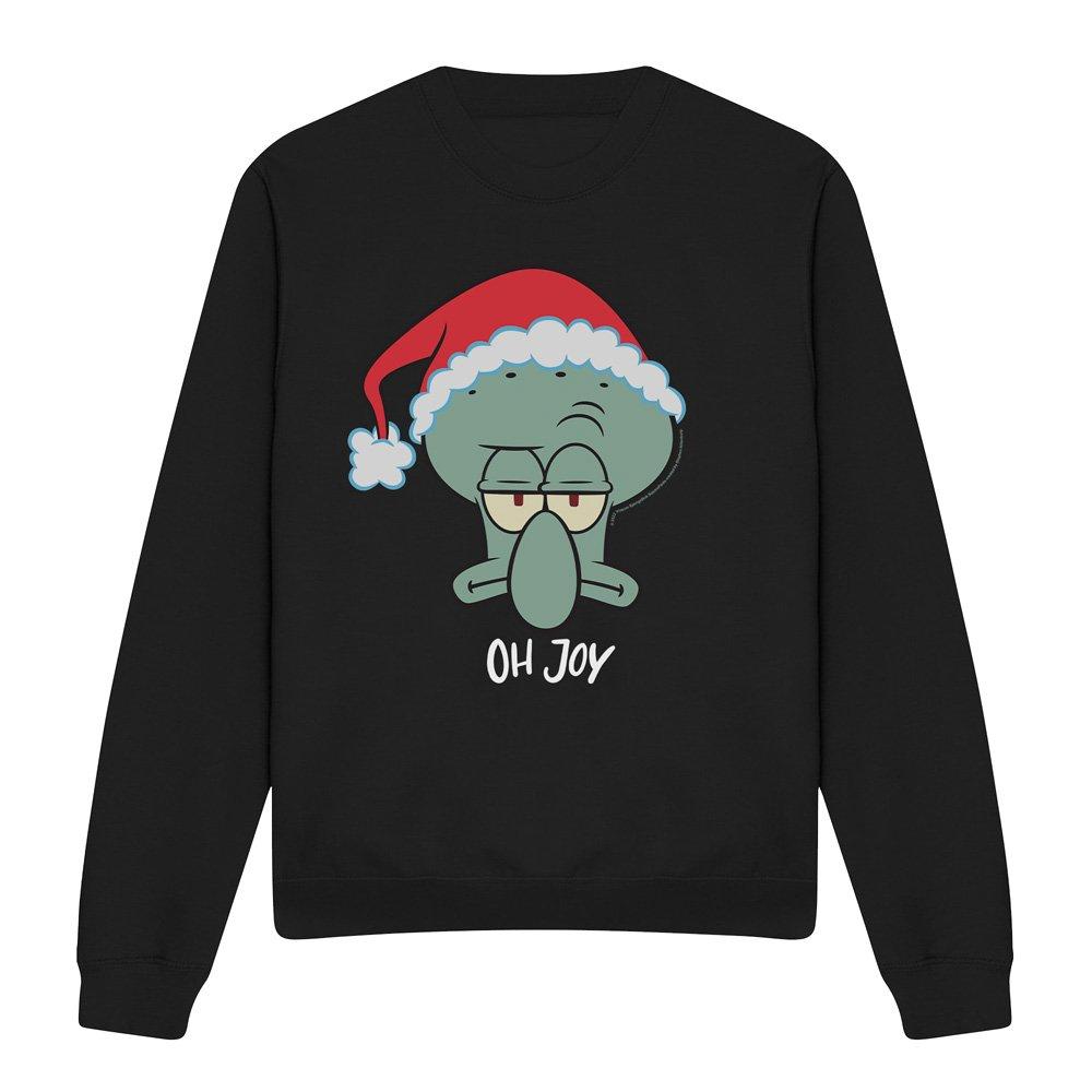 Black - Spongebob - Spongebob Squarepants Squidward Christmas Joy Crew - 4