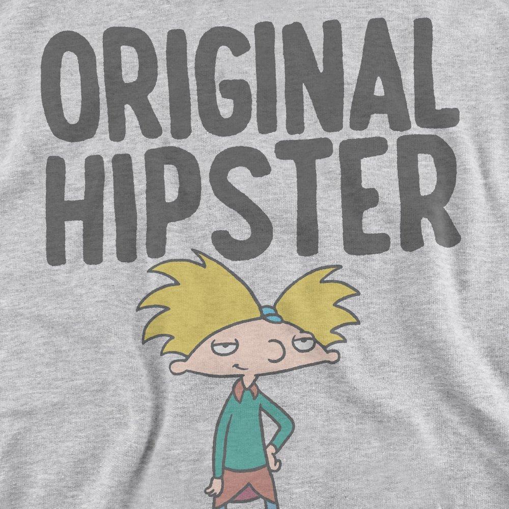 Light Grey - Nickelodeon - Hey Arnold Original Hipster Unisex Crew Sweatshirt - 2