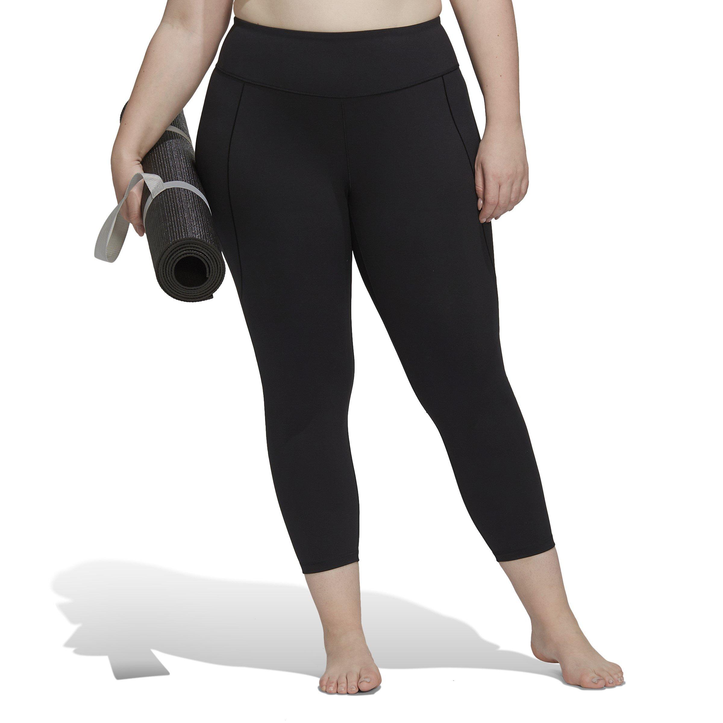 Blck - adidas - Yoga Studio 7/8 Leggings Plus Size Womens - 2