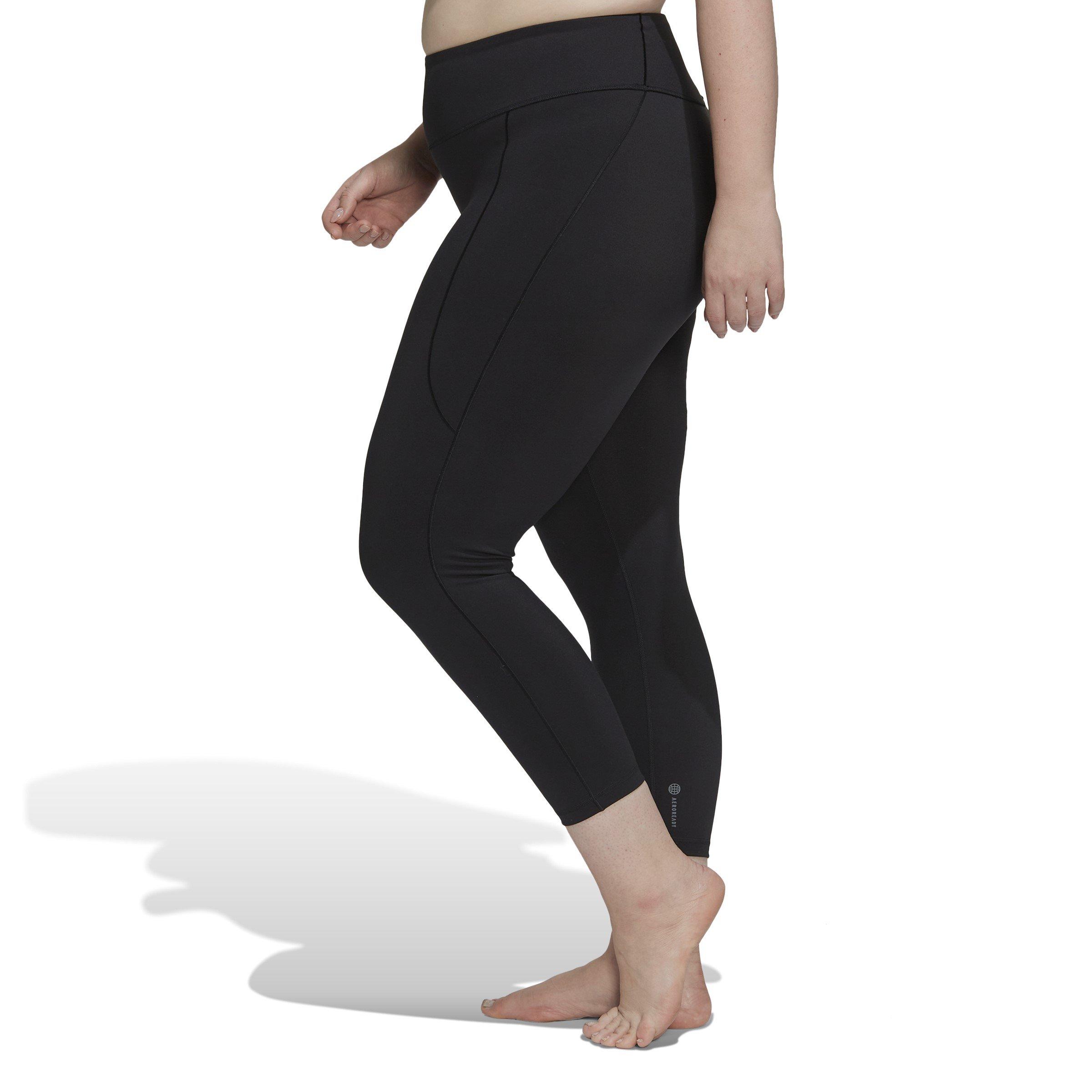 Blck - adidas - Yoga Studio 7/8 Leggings Plus Size Womens - 3