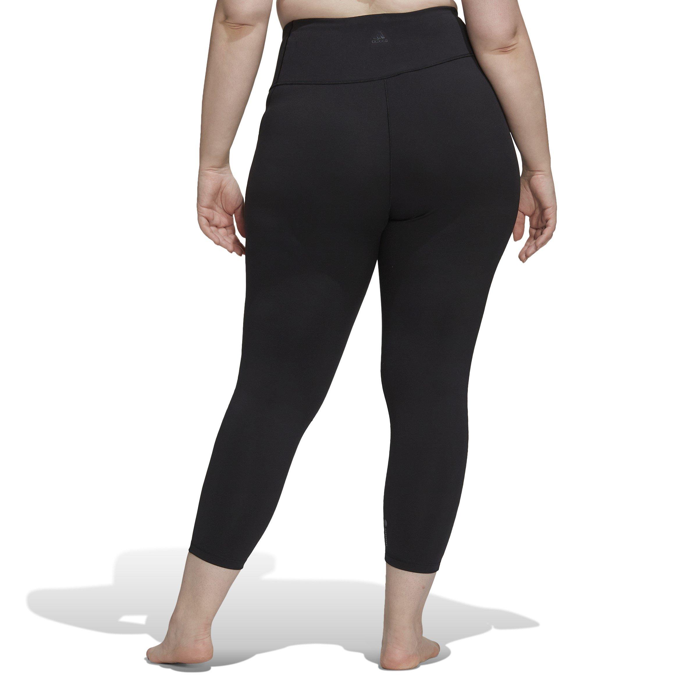 Blck - adidas - Yoga Studio 7/8 Leggings Plus Size Womens - 4