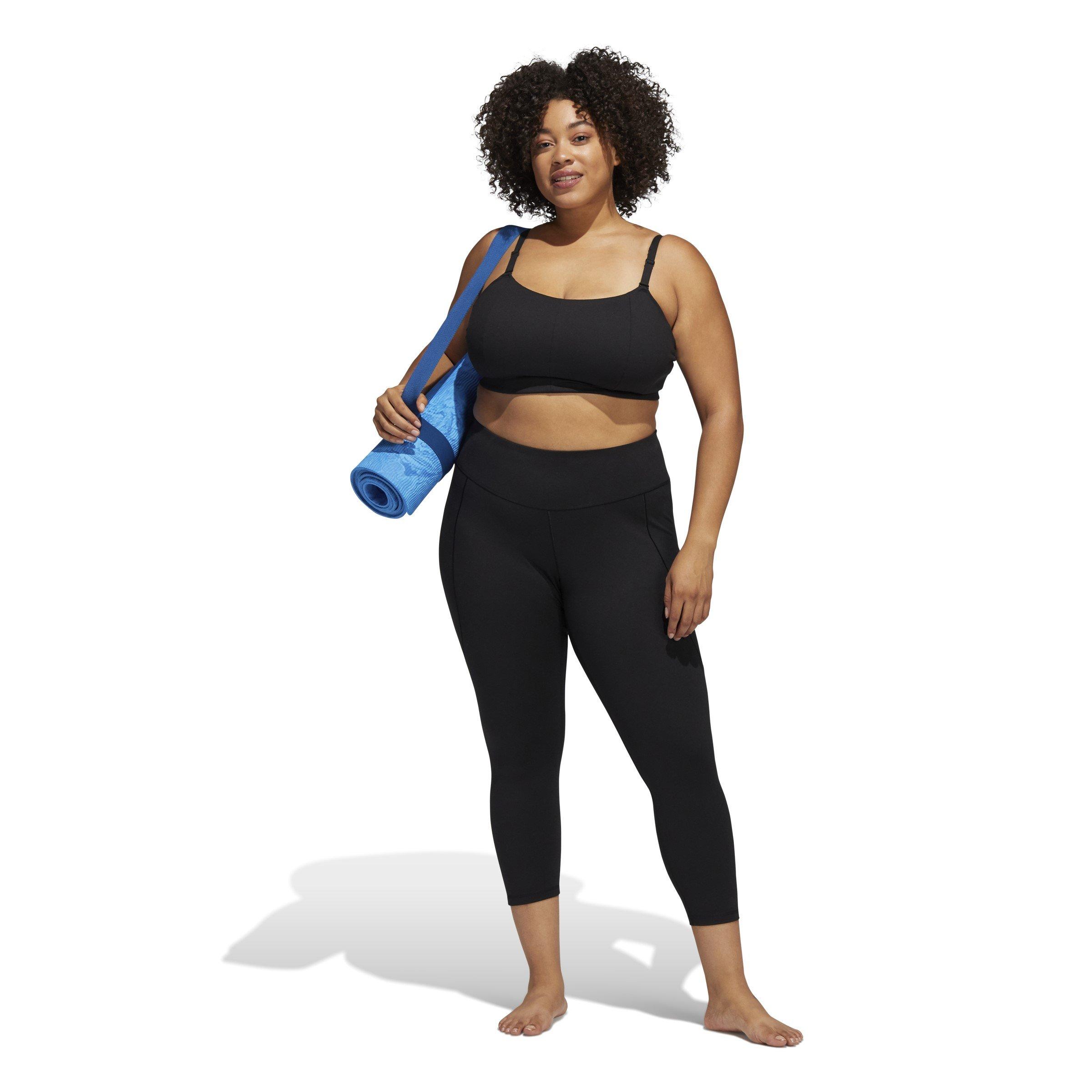 Blck - adidas - Yoga Studio 7/8 Leggings Plus Size Womens - 6