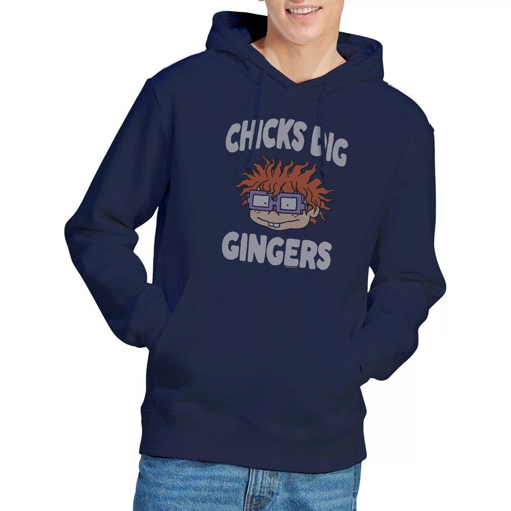 Navy - Nickelodeon - Rugrats Chicks Dig Gingers Unisex Hoodie Navy - 1