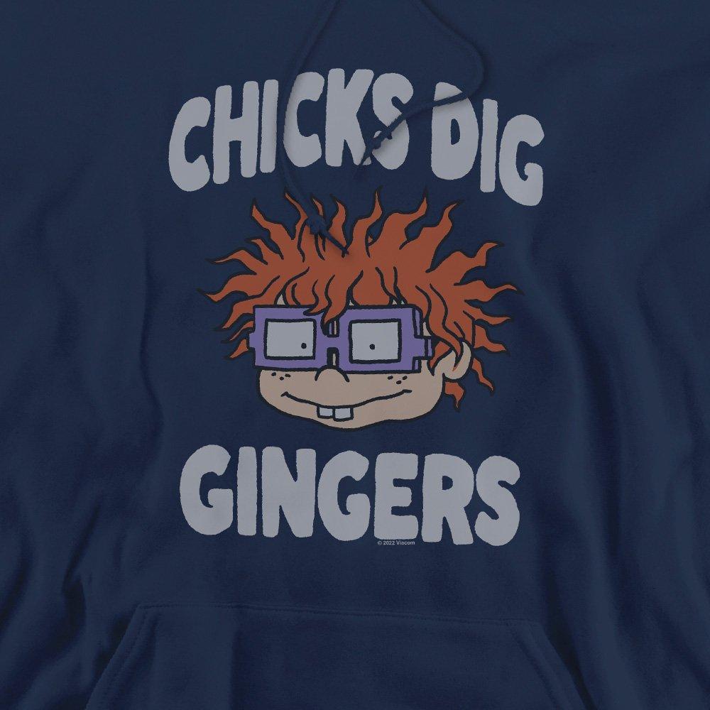 Navy - Nickelodeon - Rugrats Chicks Dig Gingers Unisex Hoodie Navy - 2