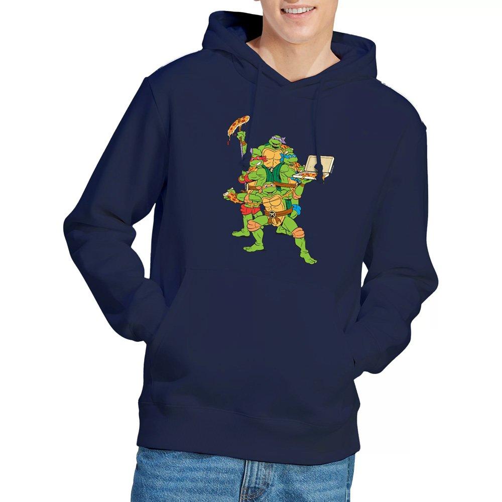 Navy - Teenage Mutant Ninja Turtles - Tmnt Pizza Party Hoodie Navy - 1
