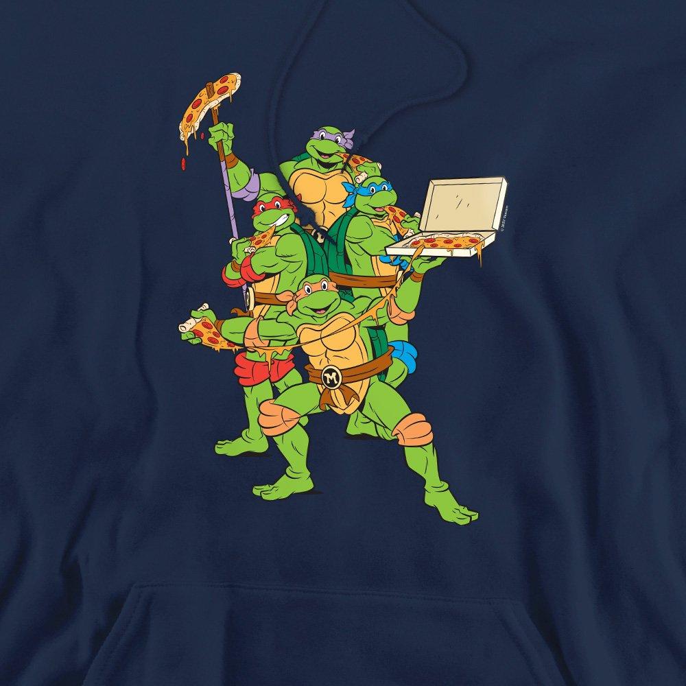 Navy - Teenage Mutant Ninja Turtles - Tmnt Pizza Party Hoodie Navy - 2