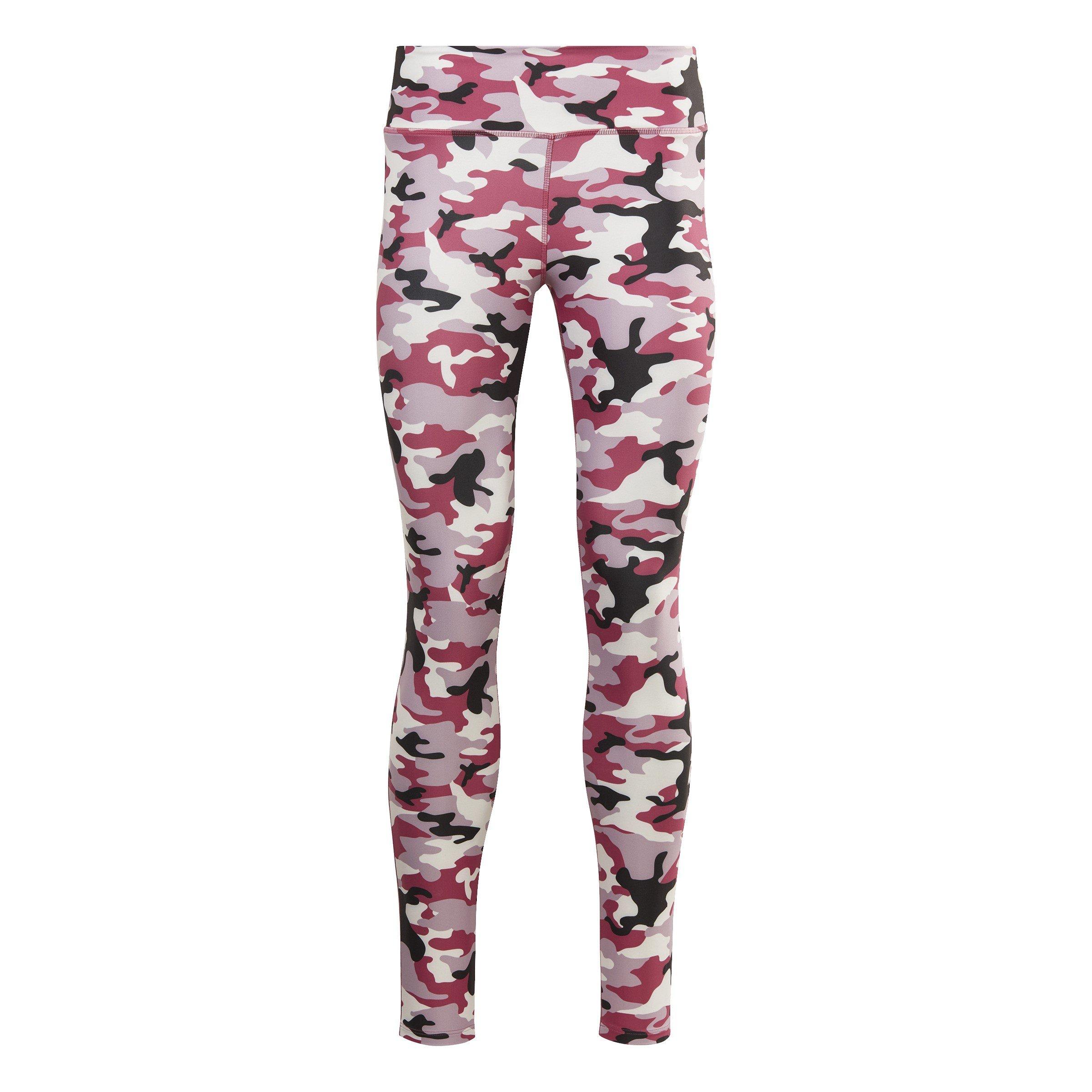 Reebok Women's Lux Bold Camo Print Performance Gym Leggings - Semi Proud Pink - 4-6