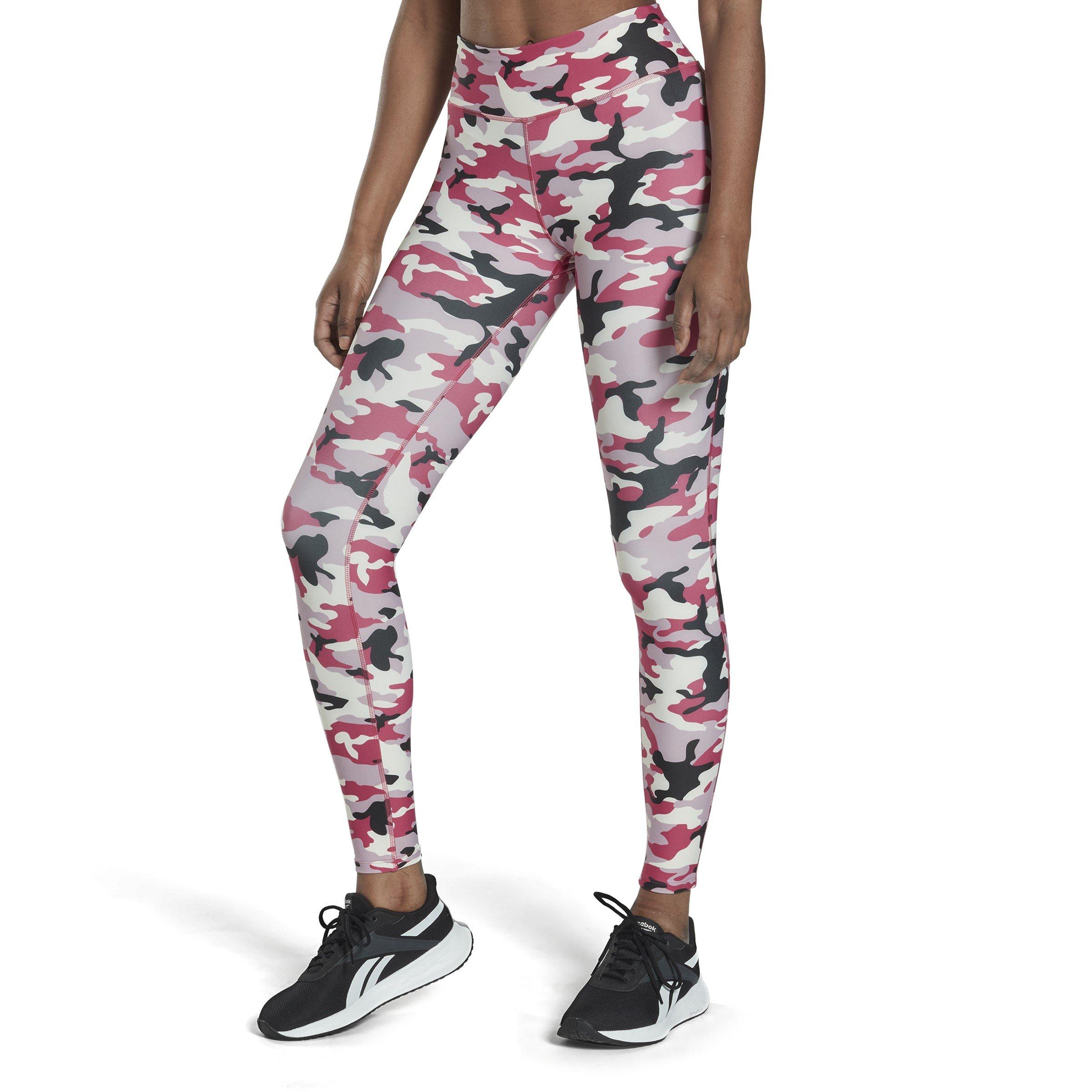 Semi Proud Pink - Reebok - Lux Bold Camo Print Performance Gym Leggings - 2