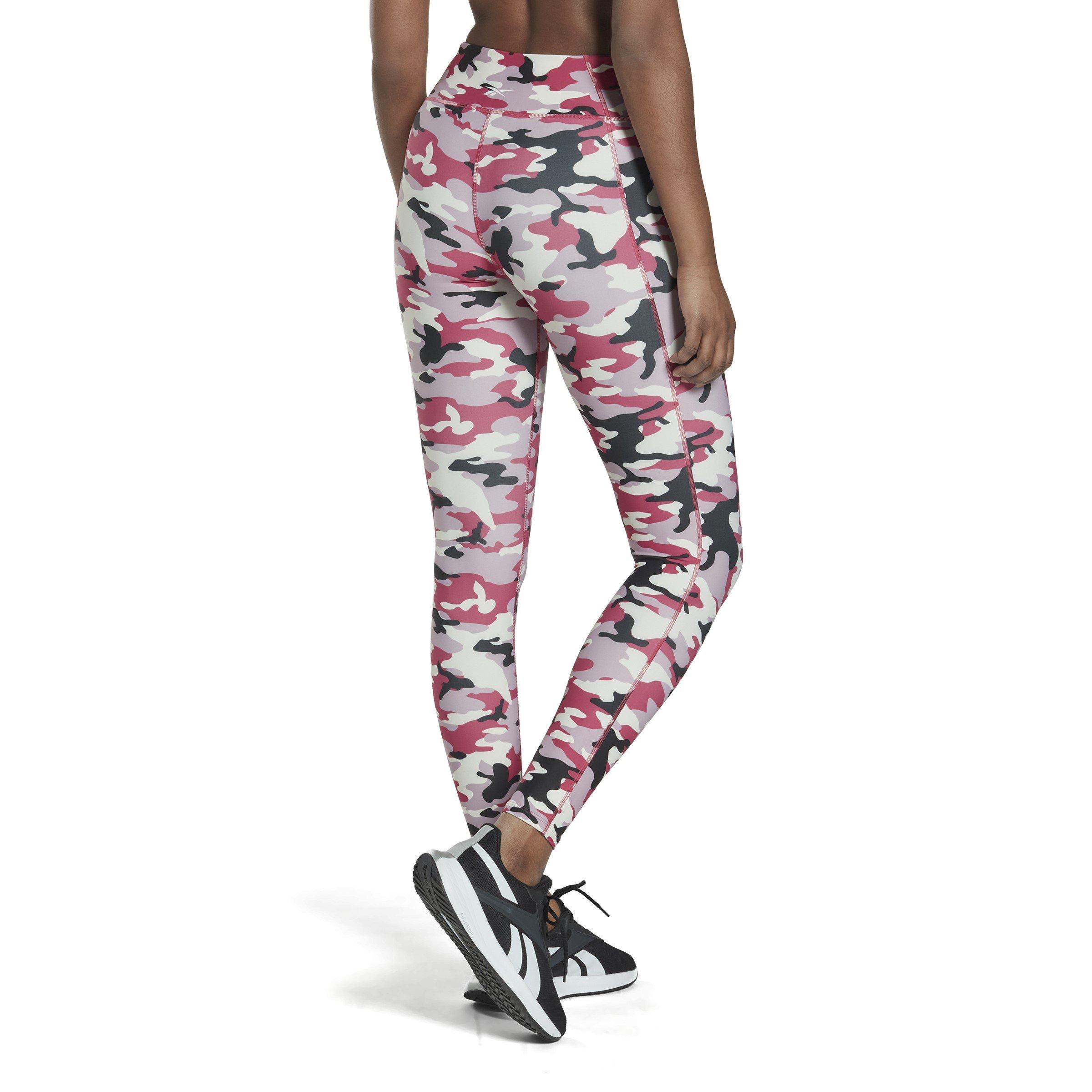 Semi Proud Pink - Reebok - Lux Bold Camo Print Performance Gym Leggings - 4