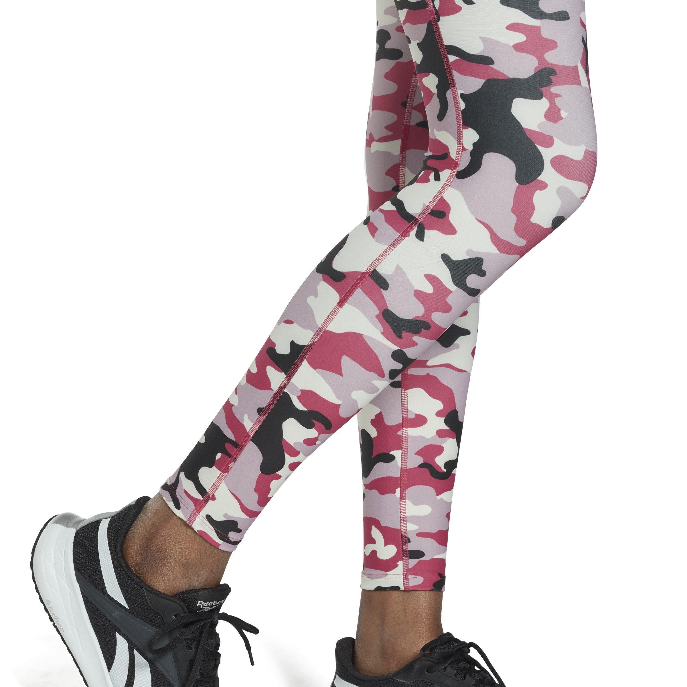 Semi Proud Pink - Reebok - Lux Bold Camo Print Performance Gym Leggings - 5