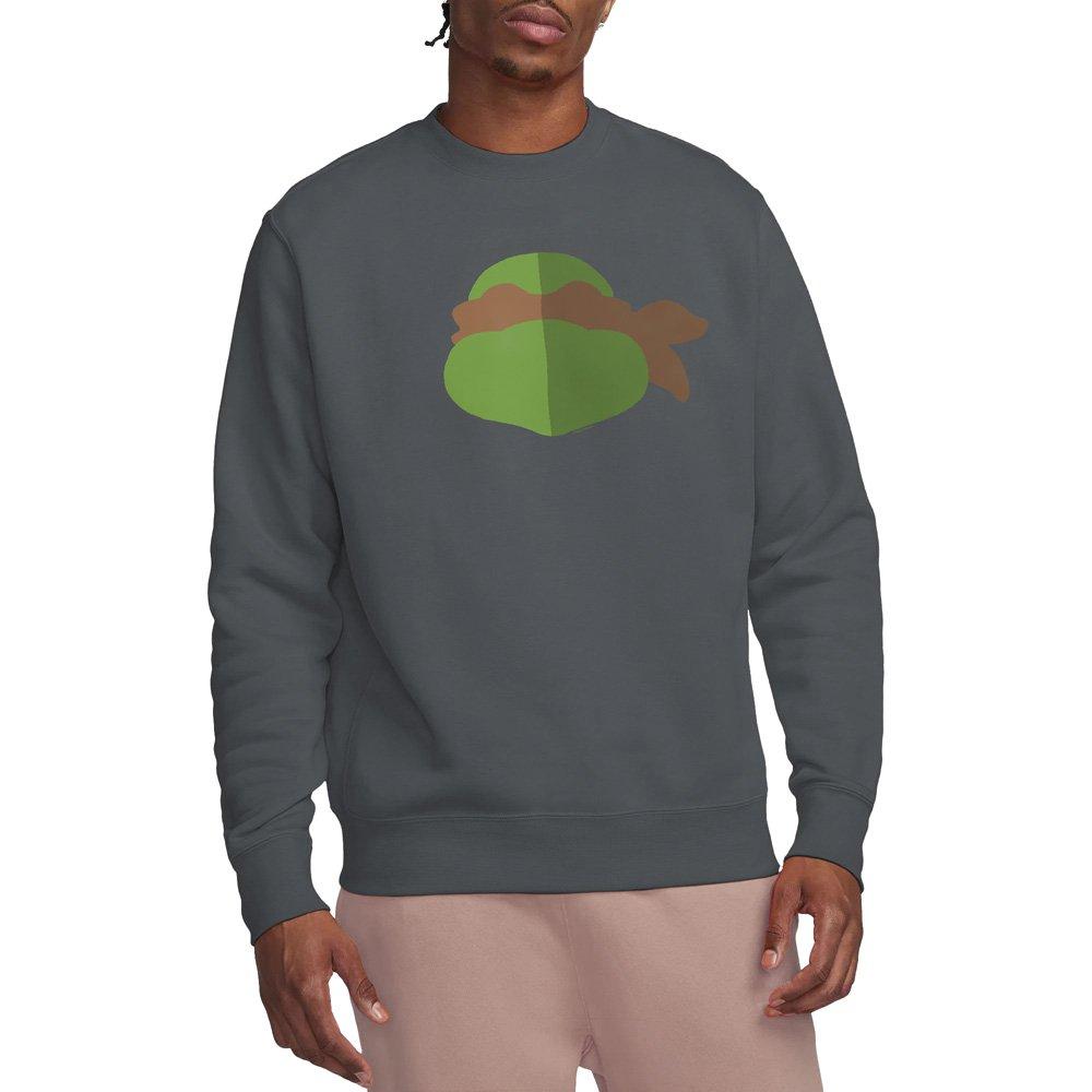 Charcoal - Teenage Mutant Ninja Turtles - Tmnt Mikey Face Crew Sweatshirt Charcoal - 1