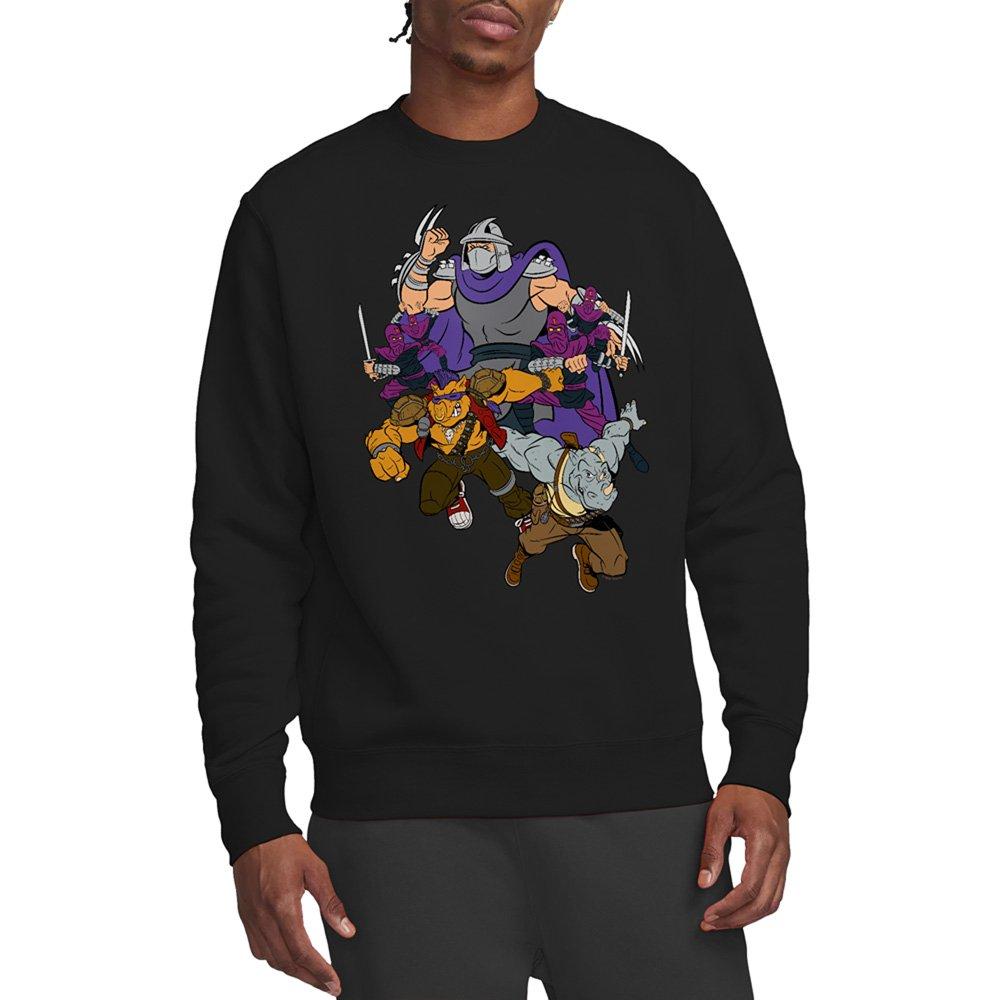 Black - Teenage Mutant Ninja Turtles - Tmnt Shredder And Foot Clan Sweatshirt Black - 1