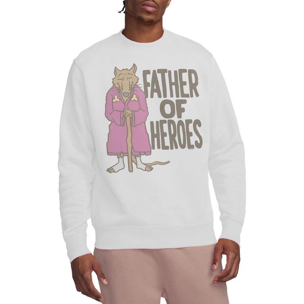 White - Teenage Mutant Ninja Turtles - Tmnt Father Of Heroes Crew Sweatshirt White - 1