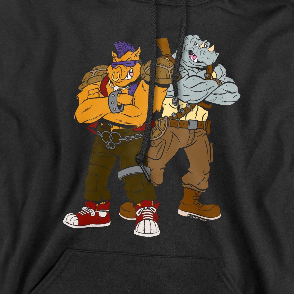 Black - Teenage Mutant Ninja Turtles - Tmnt Bebop And Rocksteady Hoddie Black - 2