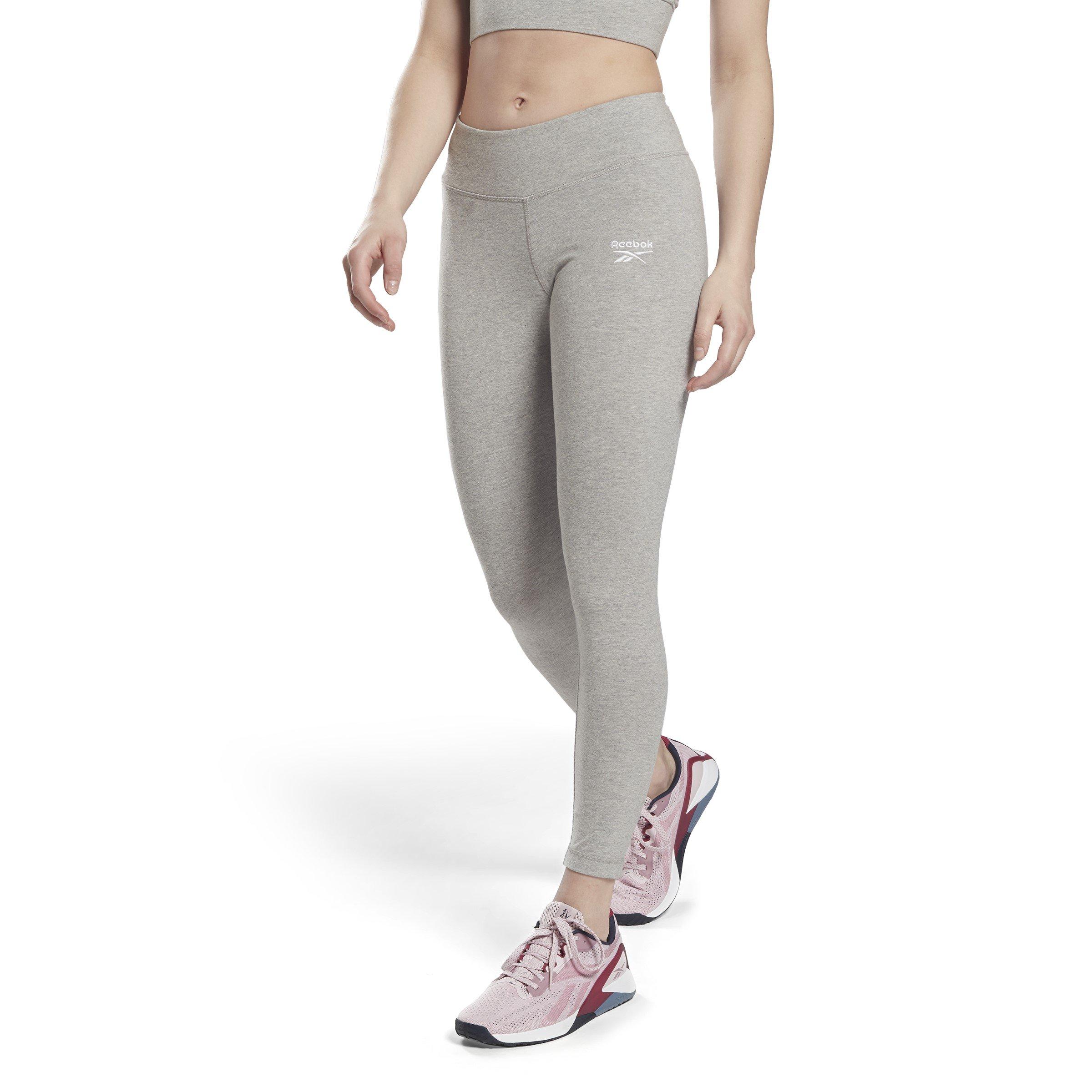 Grijs Hthr/Wit - Reebok - Identity Logo Leggings Womens - 2