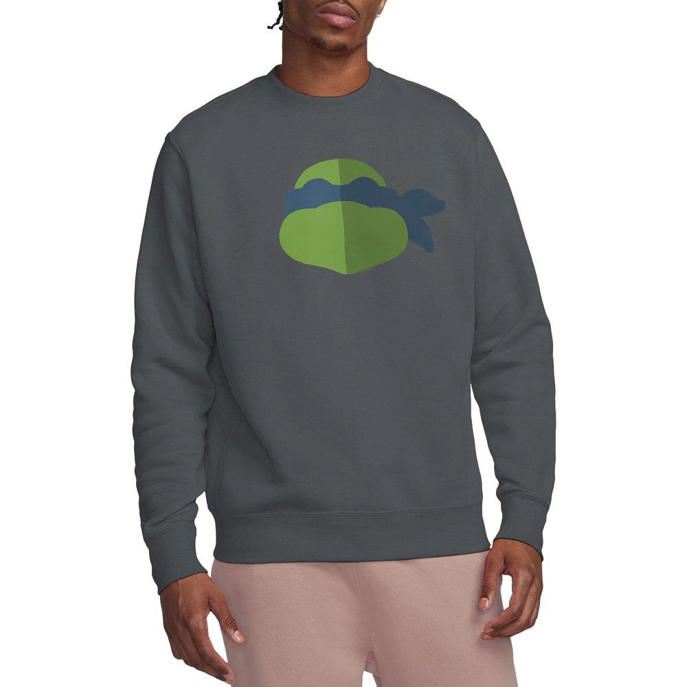 Charcoal - Teenage Mutant Ninja Turtles - Tmnt Leo Face Crew Sweatshirt Charcoal - 1