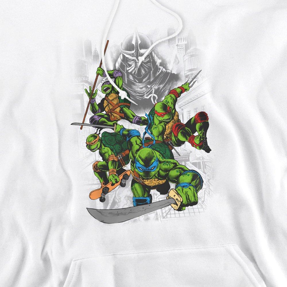 White - Teenage Mutant Ninja Turtles - Tmnt Shredder And Turtles Comic Hoodie White - 2