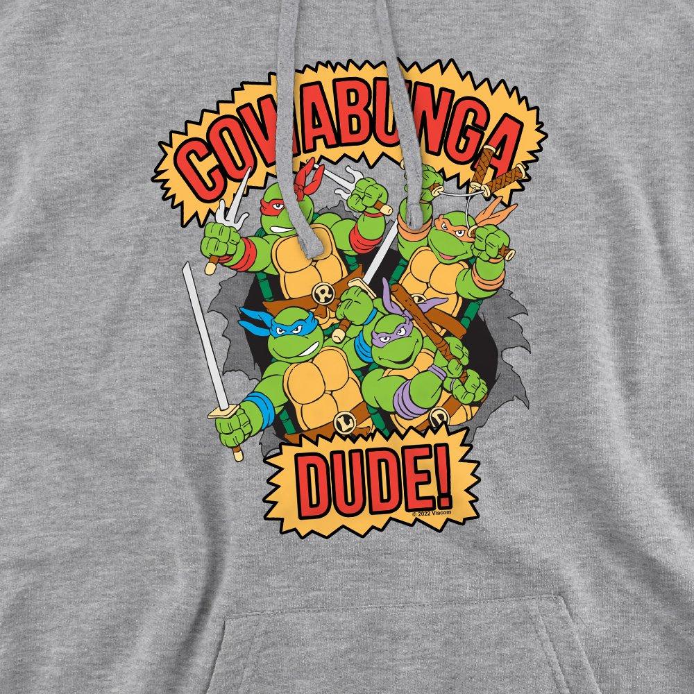 Grey - Teenage Mutant Ninja Turtles - Tmnt Cowabunga Dude Hoodie Athletic Heather - 2