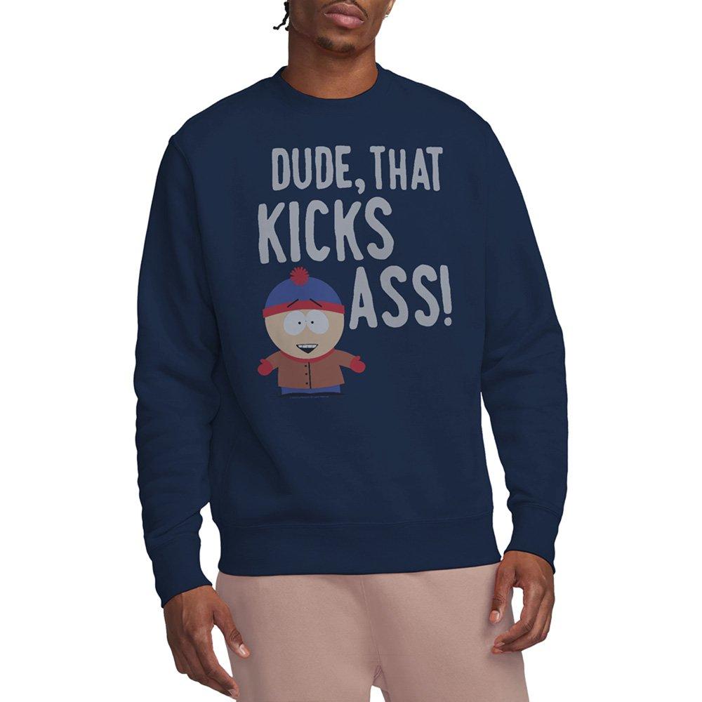 Navy - South Park - South Park The Stan Kicks Ass Unisex Crew Sweatshi - 1