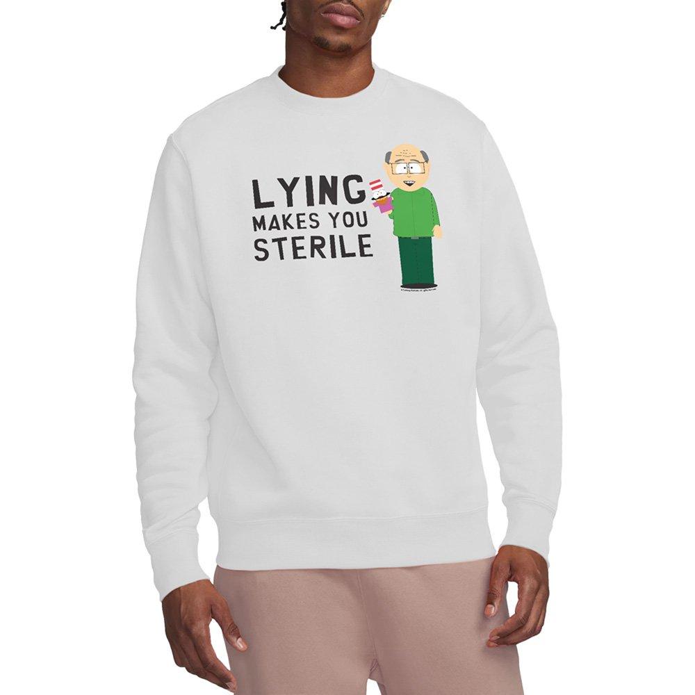 White - South Park - South Park Lying Makes You Sterile Crew Sweatshirt - 1