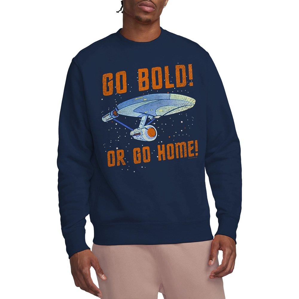 Navy - Star Trek - Star Trek Go Bold Crew Sweatshirt Navy - 1