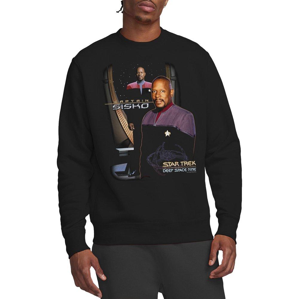 Black - Star Trek - Star Trek Captain Sisko Crew Sweatshirt Black - 1