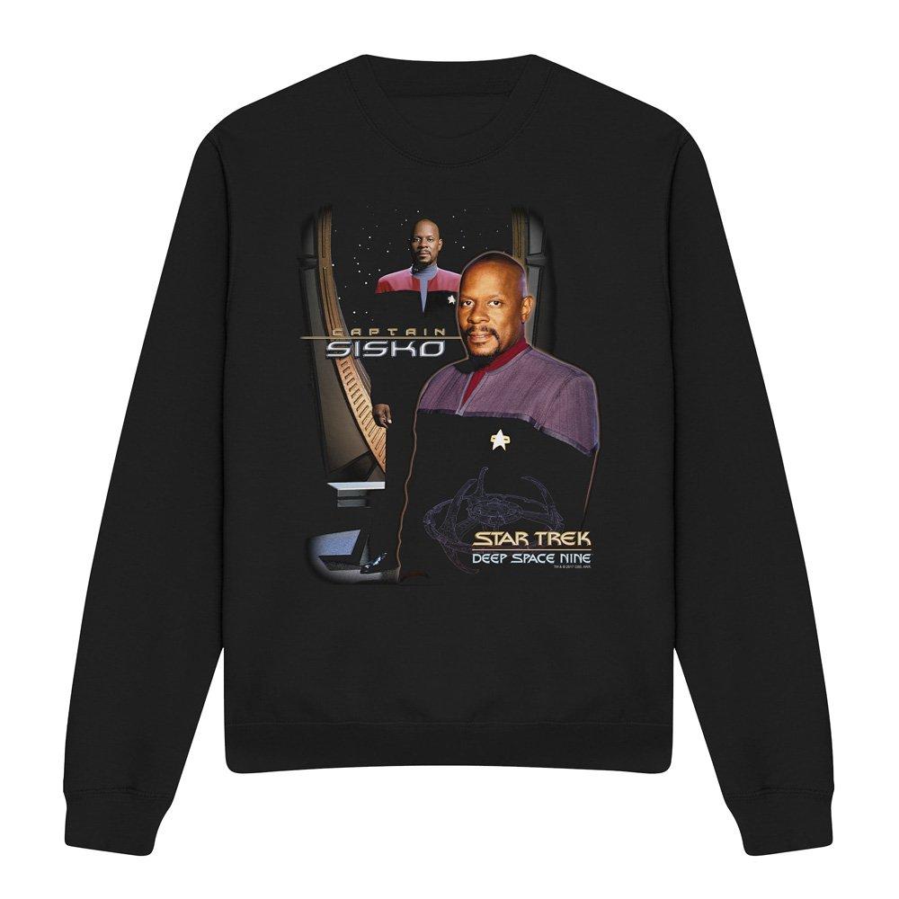 Black - Star Trek - Star Trek Captain Sisko Crew Sweatshirt Black - 4