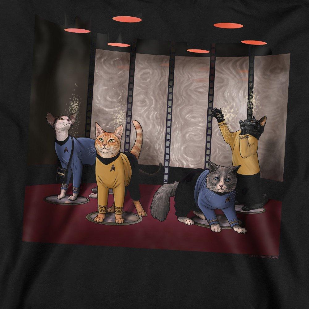Black - Star Trek - Star Trek Beam Meow Up Crew Sweatshirt Black - 2