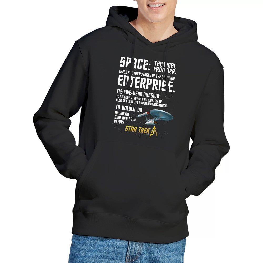 Black - Star Trek - Star Trek Intro Hoddie Black - 1