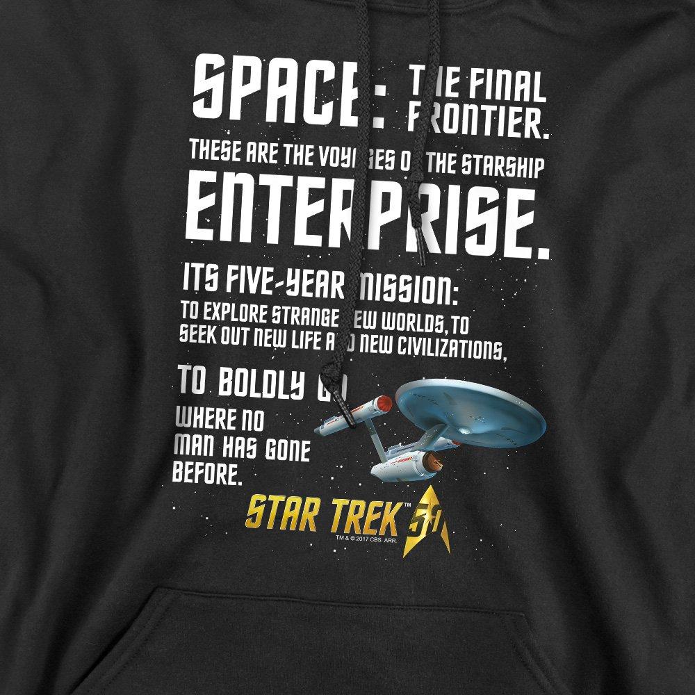 Black - Star Trek - Star Trek Intro Hoddie Black - 2