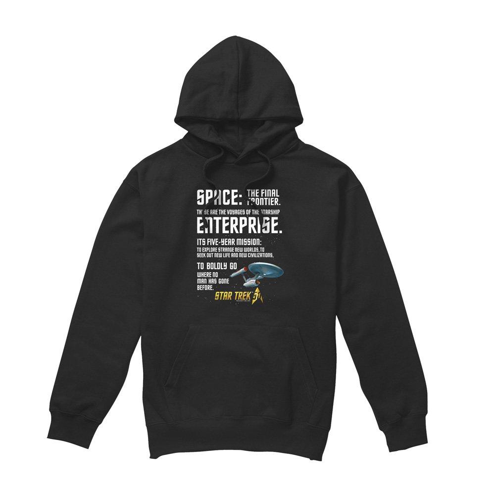 Black - Star Trek - Star Trek Intro Hoddie Black - 4