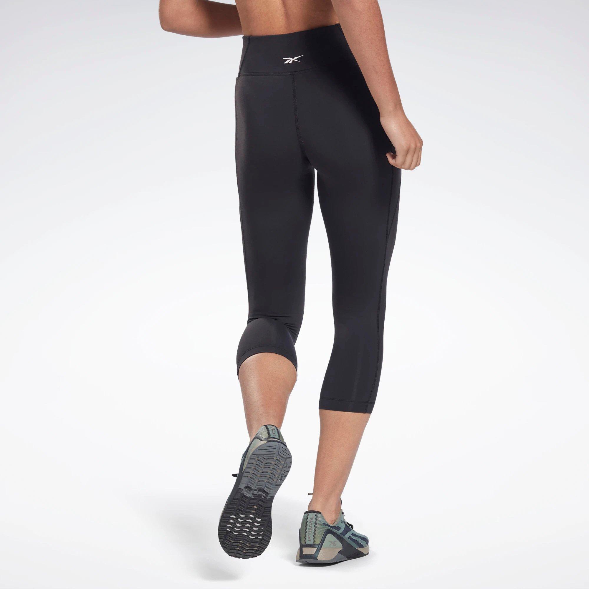 Black - Reebok - Lux Three Quarter Womens Performance Leggings - 3