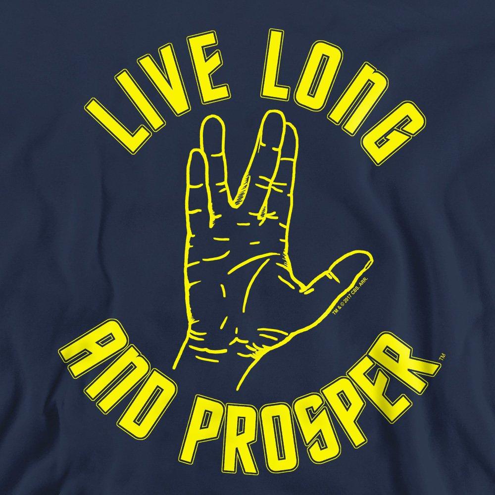 Navy - Star Trek - Star Trek Live Long Hand Crew Sweatshirt Navy - 2