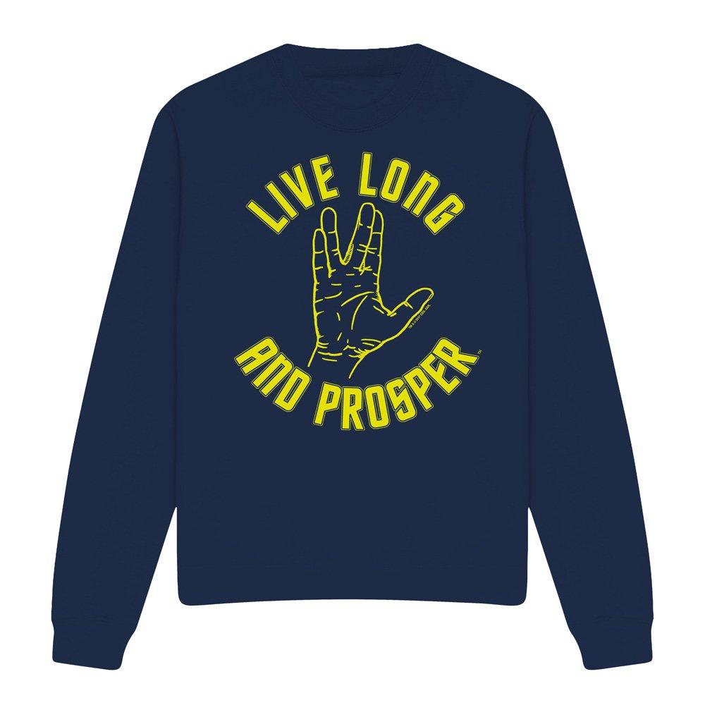 Navy - Star Trek - Star Trek Live Long Hand Crew Sweatshirt Navy - 4
