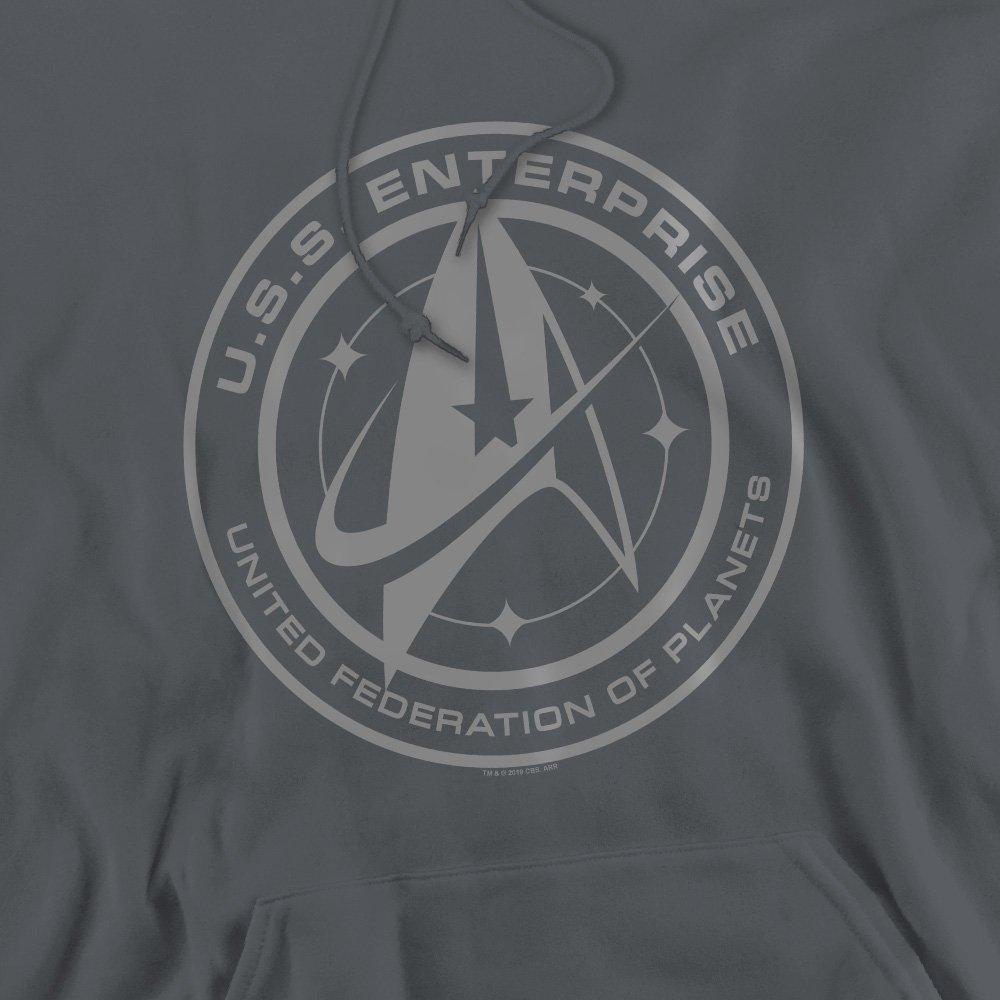 Charcoal - Star Trek - Star Trek Discovery Enterprise Crest Hoodie Charc - 2