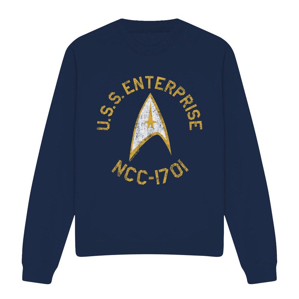 Navy - Star Trek - Star Trek Collegiate Crew Sweatshirt Navy - 4