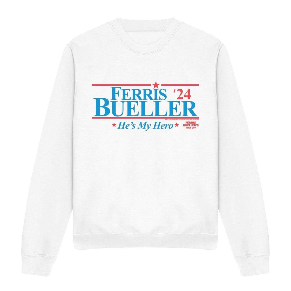 White - Other - Ferris Bueller 2024 President Unisex Crew Sweatshi - 4