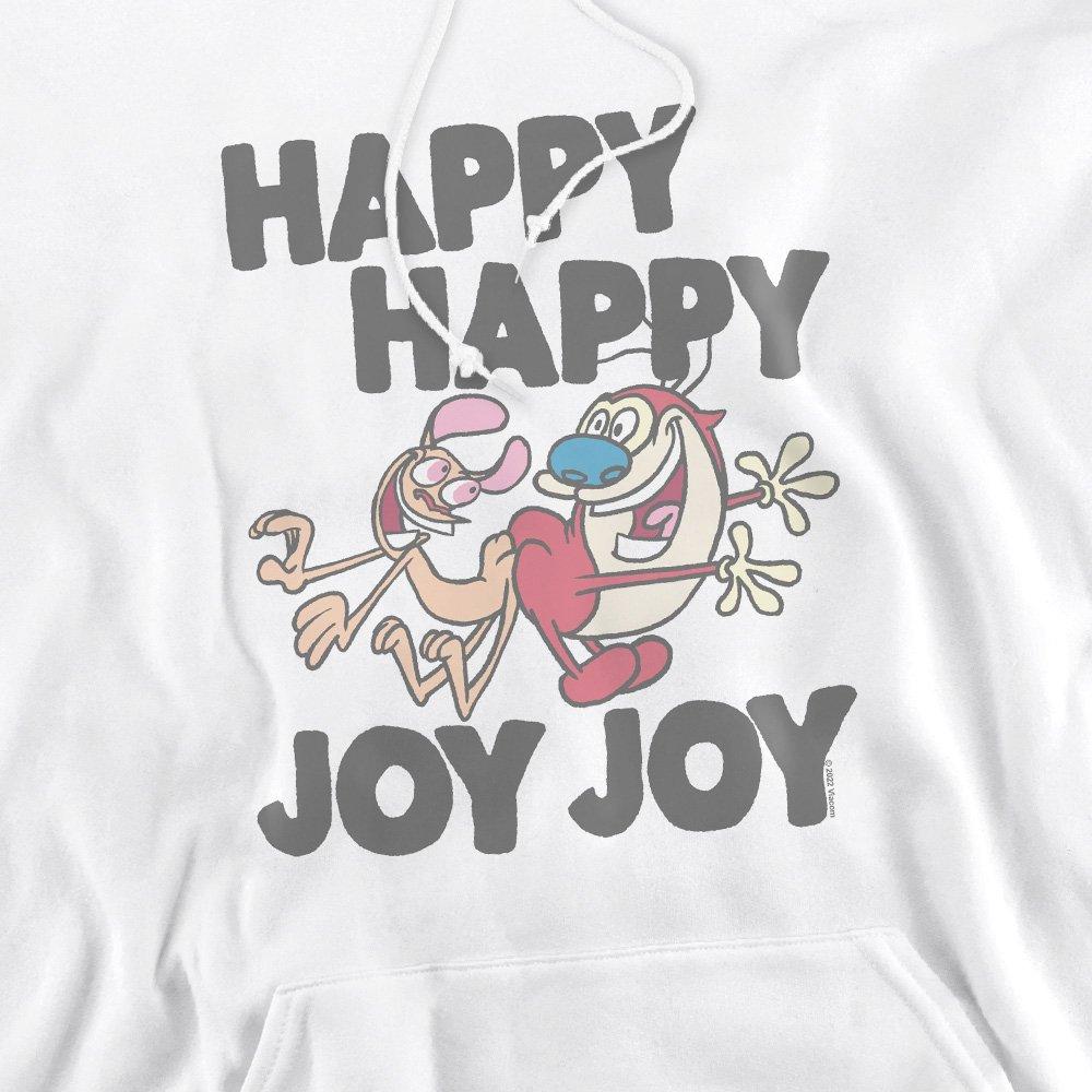 White - Other - Ren And Stimpy Happy Happy Joy Joy Unisex Hoodie - 2