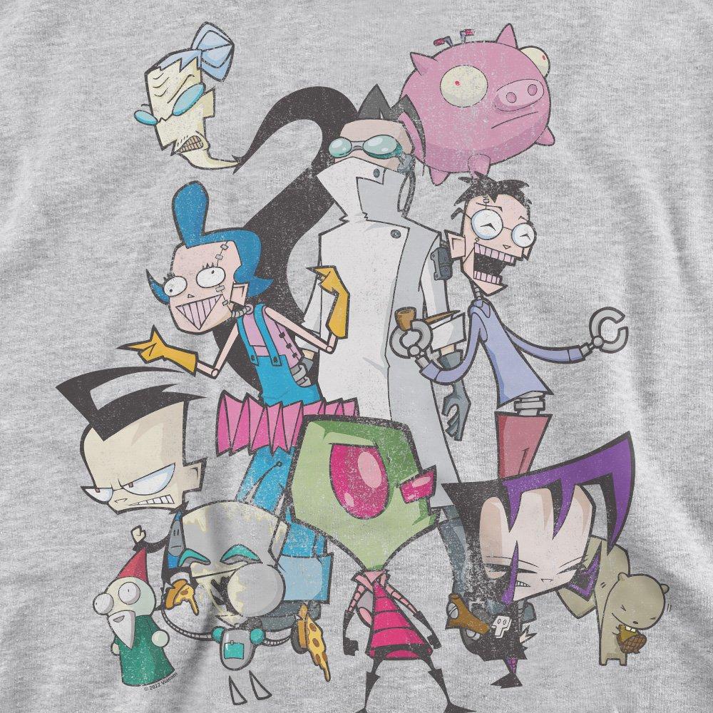 Light Grey - Other - Invader Zim Group Shot Crew Sweatshirt Athletic H - 2