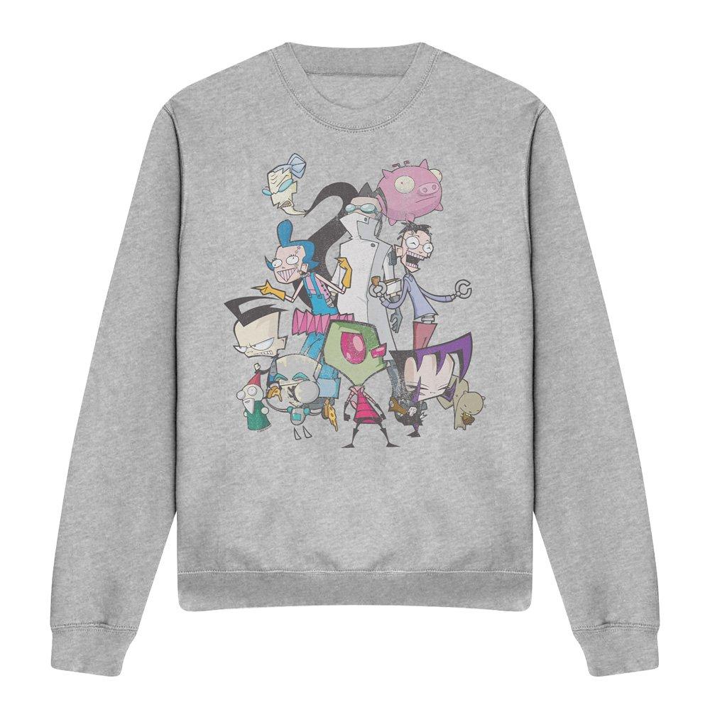 Light Grey - Other - Invader Zim Group Shot Crew Sweatshirt Athletic H - 4