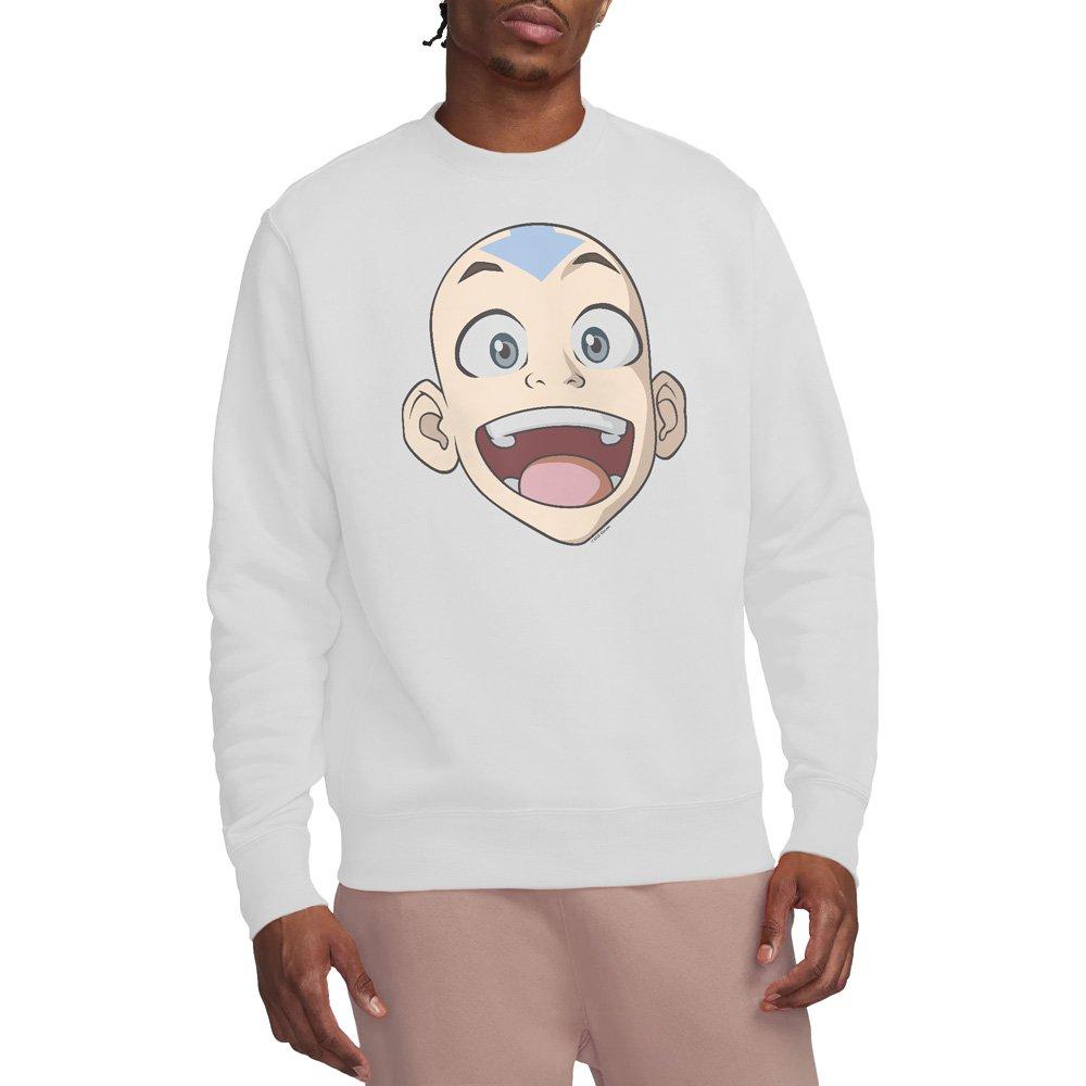 White - Other - Avatar The Last Airbender Big Aang Face Crew Sweat - 1